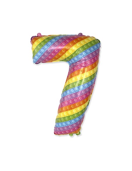 Palloncino Mylar Numero 7 Pop It SuperShape 32" - 81cm - 1pz | G3S Party