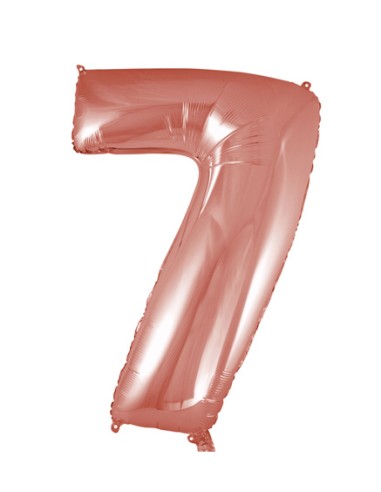 Palloncino Mylar Numero 7 Rosa Gold Mega 40" - 101cm - 1pz | G3S Party