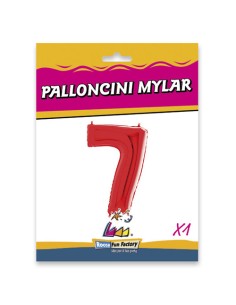 Palloncino Mylar Numero 7 Rosso Mega 40" - 101cm - 1pz | G3S Party