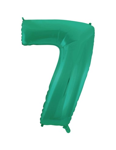 Palloncino Mylar Numero 7 Satin Velvet Aquamarine Mega 40" - 101cm - 1pz | G3S Party