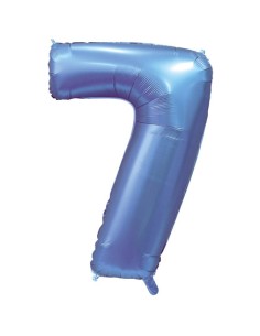 Palloncino Mylar Numero 7 Satin Velvet Periwinkle Mega 40" - 101cm - 1pz | G3S Party