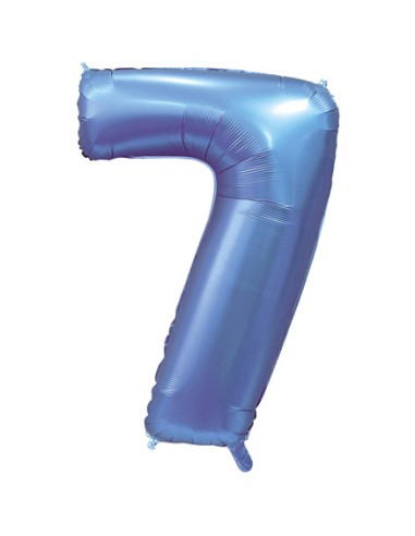 Palloncino Mylar Numero 7 Satin Velvet Periwinkle Mega 40" - 101cm - 1pz | G3S Party