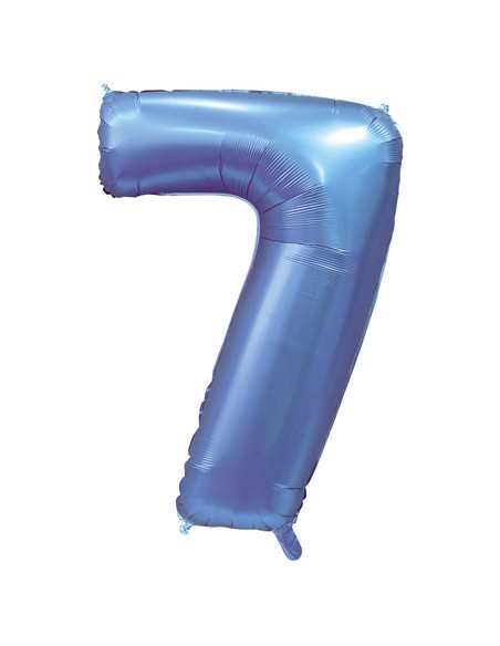Palloncino Mylar Numero 7 Satin Velvet Periwinkle Mega 40" - 101cm - 1pz | G3S Party