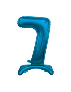 Palloncino Mylar Numero 7 Standing Blu Mega 30" - 76cm - 1pz | G3S Party
