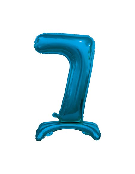 Palloncino Mylar Numero 7 Standing Blu Mega 30" - 76cm - 1pz | G3S Party