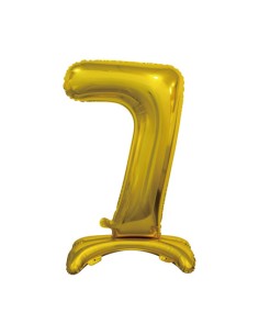 Palloncino Mylar Numero 7 Standing Oro Mega 30" - 76cm - 1pz | G3S Party