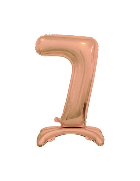 Palloncino Mylar Numero 7 Standing Rosa Gold Mega 30" - 76cm - 1pz | G3S Party