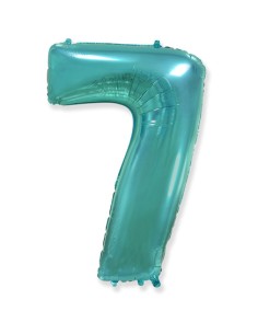 Palloncino Mylar Numero 7 Verde Menta Mega 40" - 101cm - 1pz | G3S Party