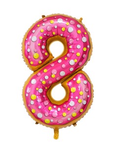 Palloncino Mylar Numero 8 Candy Mega 34" - 86cm - 1pz | G3S Party