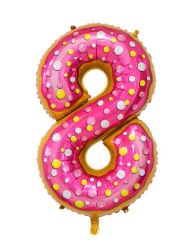 Palloncino Mylar Numero 8 Candy Mega 34" - 86cm - 1pz | G3S Party