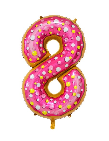 Palloncino Mylar Numero 8 Candy Mega 34" - 86cm - 1pz | G3S Party