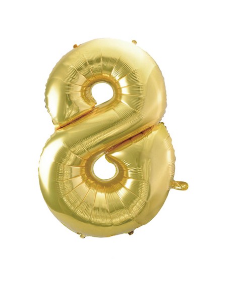 Palloncino Mylar Numero 8 Champagne Mega 40" - 101cm - 1pz | G3S Party