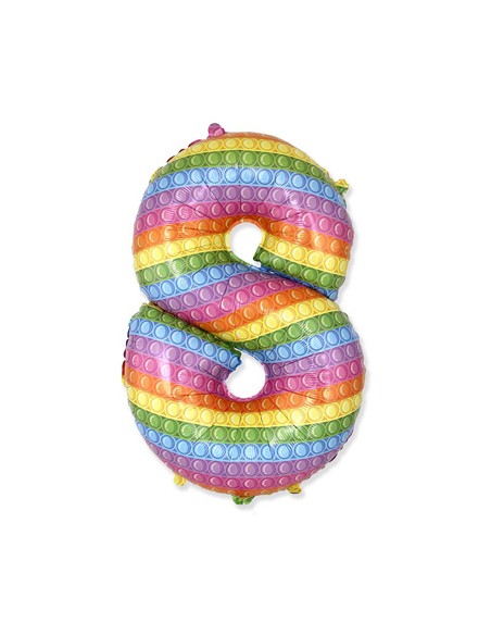 Palloncino Mylar Numero 8 Pop It SuperShape 32" - 81cm - 1pz | G3S Party