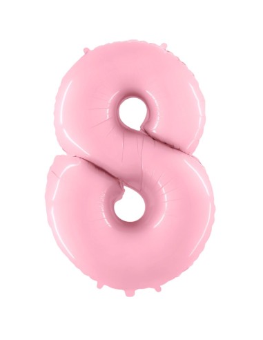 Palloncino Mylar Numero 8 Rosa Mega 40" - 101cm - 1pz | G3S Party