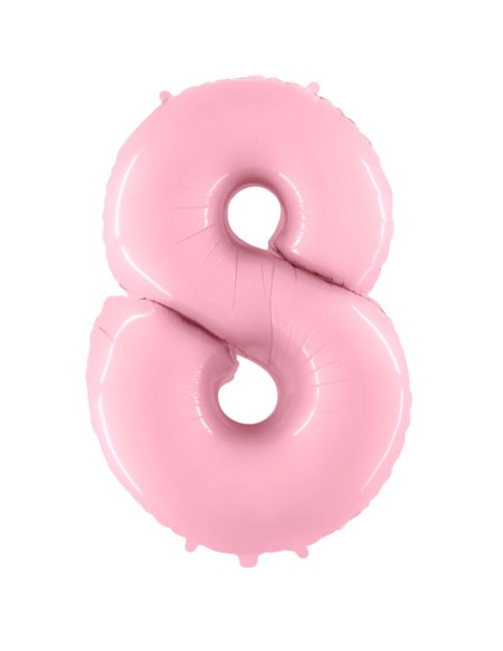 Palloncino Mylar Numero 8 Rosa Mega 40" - 101cm - 1pz | G3S Party