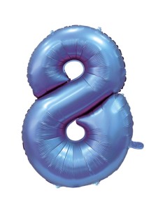 Palloncino Mylar Numero 8 Satin Velvet Periwinkle Mega 40" - 101cm - 1pz | G3S Party