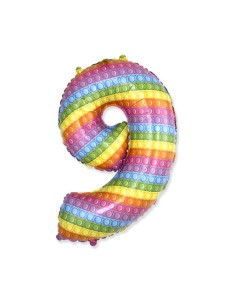 Palloncino Mylar Numero 9 Pop It SuperShape 32" - 81cm - 1pz | G3S Party