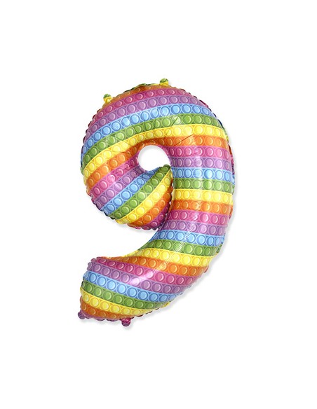 Palloncino Mylar Numero 9 Pop It SuperShape 32" - 81cm - 1pz | G3S Party
