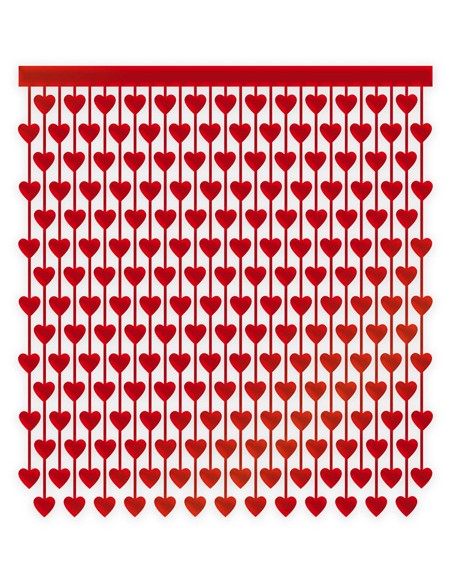 Foil Backdrop A Cuori Rossi 100 cm X 200 cm 1pz | G3S Party