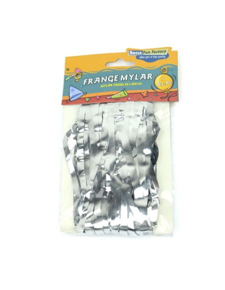 Frange in Mylar Argento con adesivo 1 pz 20x200 cm | G3S Party