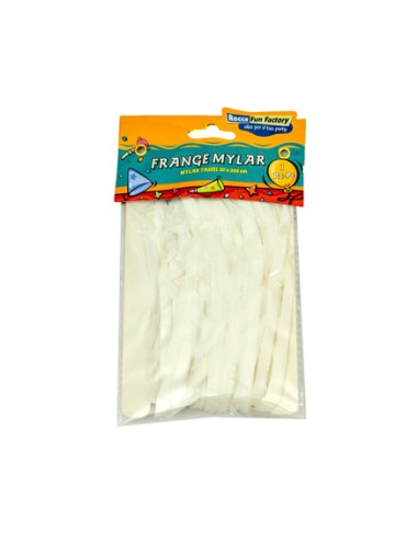 Frange in Mylar con adesivo Bianco 1pz 20x200cm | G3S Party