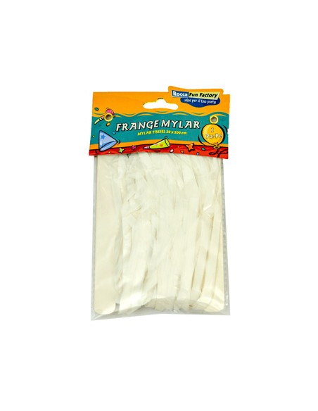Frange in Mylar con adesivo Bianco 1pz 20x200cm | G3S Party