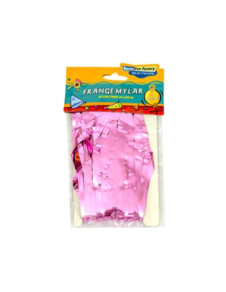 Frange in Mylar con adesivo Rosa 1pz 20x200cm | G3S Party