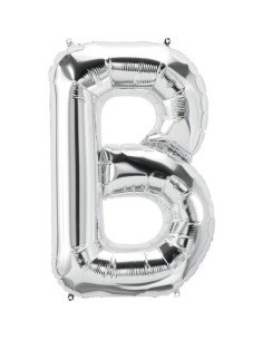 Palloncino Mylar Lettera B Argento Mega 40" - 101cm - 1pz | G3S Party