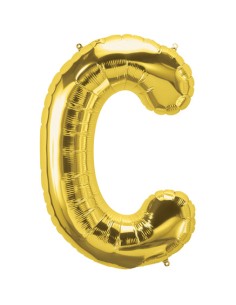 Palloncino Mylar Lettera C Oro Mega 40" - 101cm - 1pz | G3S Party