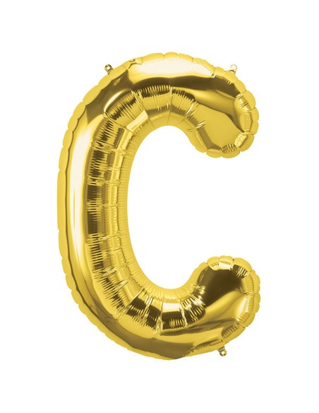 Palloncino Mylar Lettera C Oro Mega 40" - 101cm - 1pz | G3S Party