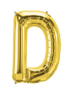 Palloncino Mylar Lettera D Oro Mega 40" - 101cm - 1pz | G3S Party
