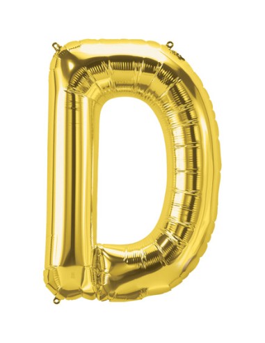 Palloncino Mylar Lettera D Oro Mega 40" - 101cm - 1pz | G3S Party