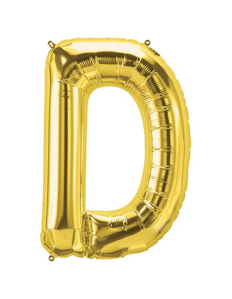 Palloncino Mylar Lettera D Oro Mega 40" - 101cm - 1pz | G3S Party