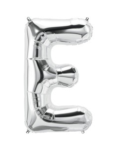Palloncino Mylar Lettera E Argento Mega 40" - 101cm - 1pz | G3S Party