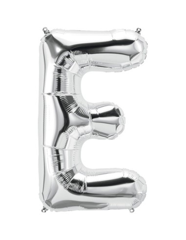 Palloncino Mylar Lettera E Argento Mega 40" - 101cm - 1pz | G3S Party