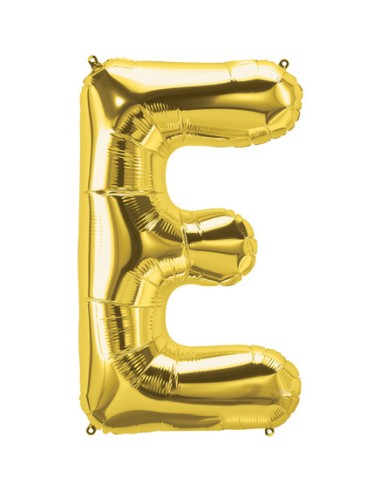 Palloncino Mylar Lettera E Oro Mega 40" - 101cm - 1pz | G3S Party