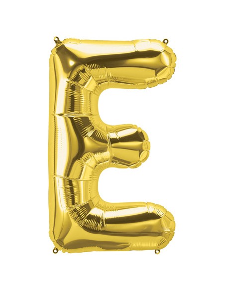 Palloncino Mylar Lettera E Oro Mega 40" - 101cm - 1pz | G3S Party