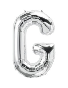 Palloncino Mylar Lettera G Argento Mega 40" - 101cm - 1pz | G3S Party