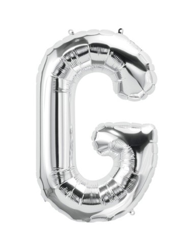 Palloncino Mylar Lettera G Argento Mega 40" - 101cm - 1pz | G3S Party