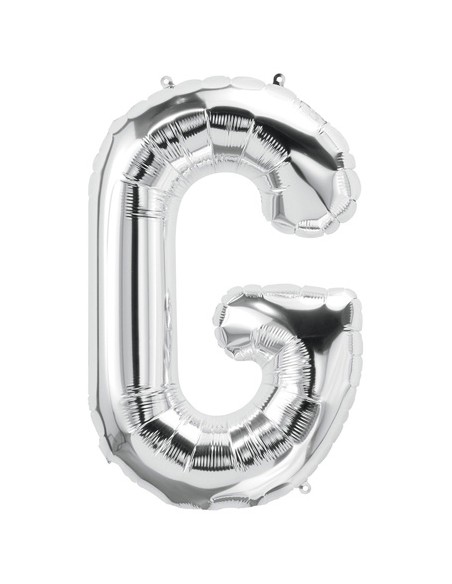 Palloncino Mylar Lettera G Argento Mega 40" - 101cm - 1pz | G3S Party