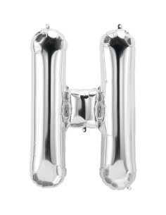 Palloncino Mylar Lettera H Argento Mega 40" - 101cm - 1pz | G3S Party