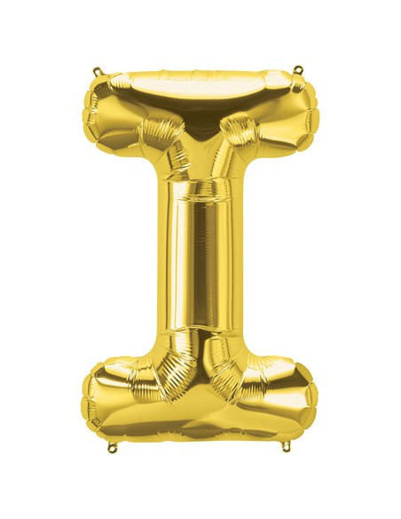 Palloncino Mylar Lettera I Oro Mega 40" - 101cm - 1pz | G3S Party