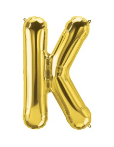 Palloncino Mylar Lettera K Oro Mega 40" - 101cm - 1pz | G3S Party