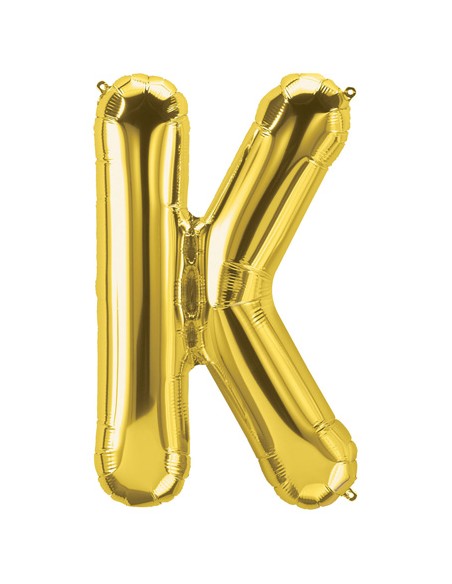 Palloncino Mylar Lettera K Oro Mega 40" - 101cm - 1pz | G3S Party