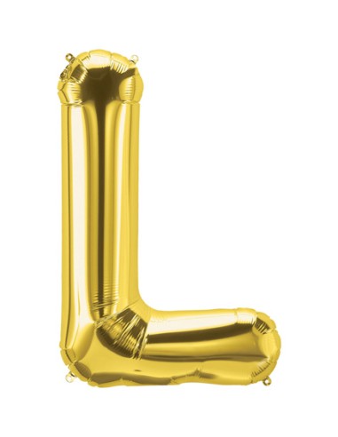 Palloncino Mylar Lettera L Oro Mega 40" - 101cm - 1pz | G3S Party