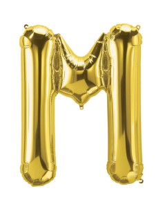 Palloncino Mylar Lettera M Oro Mega 40" - 101cm - 1pz | G3S Party