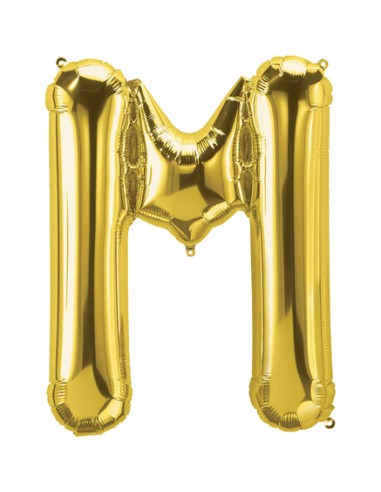 Palloncino Mylar Lettera M Oro Mega 40" - 101cm - 1pz | G3S Party