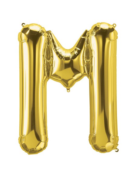 Palloncino Mylar Lettera M Oro Mega 40" - 101cm - 1pz | G3S Party