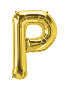 Palloncino Mylar Lettera P Oro Mega 40" - 101cm - 1pz | G3S Party