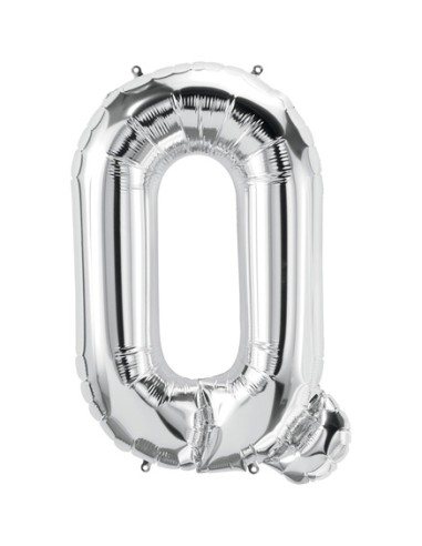 Palloncino Mylar Lettera Q Argento Mega 40" - 101cm - 1pz | G3S Party